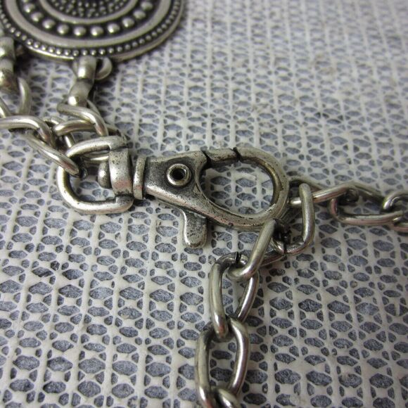 Vintage Concho Belt Womens Large Medallion Wood Chain Western Fashion main image 7